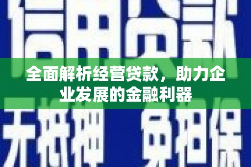 成都全面解析经营贷款，助力企业发展的金融利器