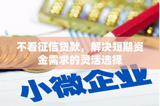成都不看征信贷款，解决短期资金需求的灵活选择