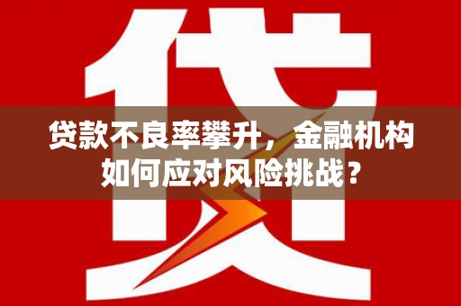 成都贷款不良率攀升，金融机构如何应对风险挑战？