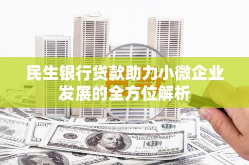 成都民生银行贷款助力小微企业发展的全方位解析