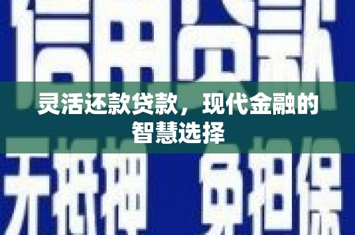 成都灵活还款贷款，现代金融的智慧选择