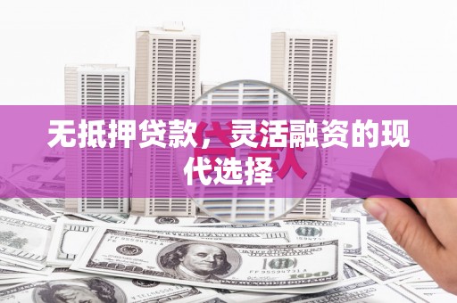 成都无抵押贷款，灵活融资的现代选择