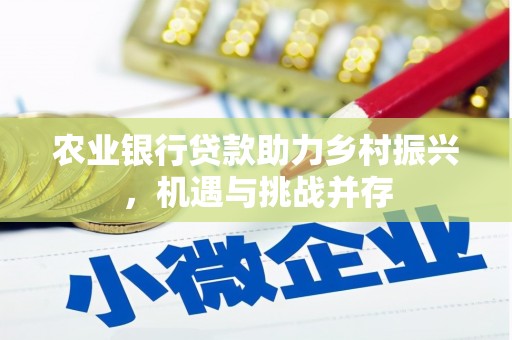 成都农业银行贷款助力乡村振兴，机遇与挑战并存