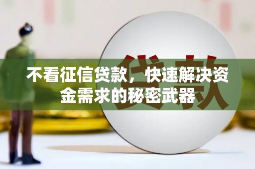 成都不看征信贷款，快速解决资金需求的秘密武器