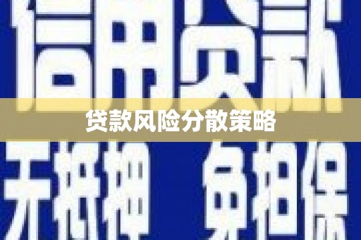 成都贷款风险分散策略