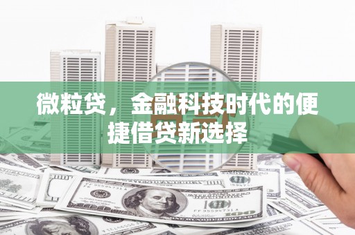 成都微粒贷，金融科技时代的便捷借贷新选择